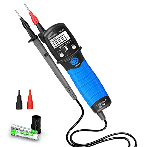 Digital Multimeter Durchgangsprüfer Voltmeter Spannungsprüfer,6000 Counts Stromprüfer Duspol Spannungsprüfer Ohmmeter AC/DC Voltmeter/Widerstand/Diode/Kapazität,Datenhaltung Taschenlampe von GOLDCHAMP