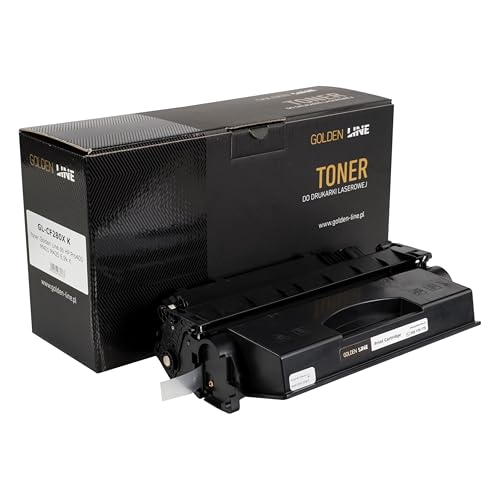 GOLDEN LINE - Toner für HP Pro 400 M401 M425, Tonerkassette Ersatz für HP CF280X, Ergiebigkeit Tonerkartusche 6900 Seiten, Farbe Schwarz, Kompatibel mit HP Laserjet Pro400 M401 M425 von GOLDEN LINE