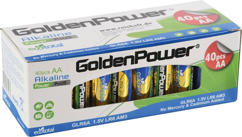 GPOWER AL 40AAA - Alkaline Batterie, AAA (Micro), 40er-Pack von GOLDEN POWER