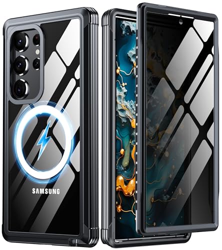 GOLDJU Schutzhülle für Samsung Galaxy S25 Ultra, Samsung S25 Ultra Hülle mit integriertem Sichtschutz, unterstützt MagSafe, militärische Qualität, transparente Rückseite, magnetische GOLDJU Schutzhülle für Samsung Galaxy S25 Ultra, Samsung S25 Ultra Hülle mit integriertem Sichtschutz, unterstützt MagSafe, militärische Qualität, transparente Rückseite, magnetische von GOLDJU