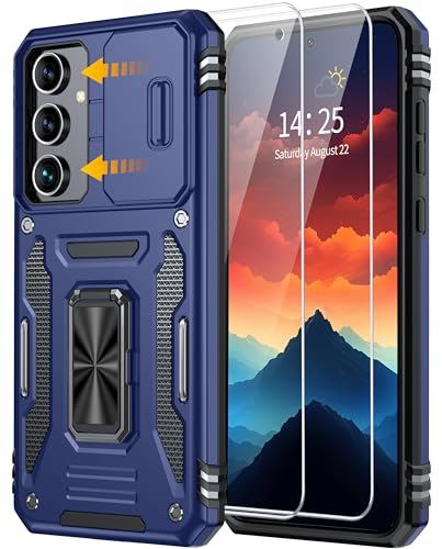 GOLDJU für Samsung Galaxy A55 5G Hülle Samsung A35 5G Hülle mit Kameraschutz[2 * 9H Schutzfolie] Handyhülle Samsung A35/A55 Stoßfest Anti-Scratch Samsung A35/A55 5G Hülle -Blau von GOLDJU