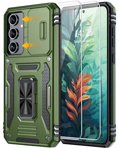GOLDJU für Samsung Galaxy A55 5G Hülle Samsung A35 5G Hülle mit Kameraschutz[2 * 9H Schutzfolie] Handyhülle Samsung A35/A55 Stoßfest Anti-Scratch Samsung A35/A55 5G Hülle -Schwarz von GOLDJU