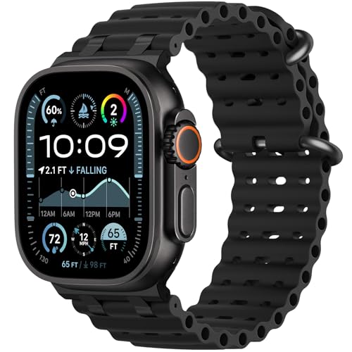 Ocean Sport Armbänder Kompatibel mit Apple Watch Ultra 2/Ultra Armband 49mm 46mm 45mm 44mm 42mm für Männer Frauen,Metallverbinder mit Silikon wasserdichtes Armband für iWatch Serie 10 9 8 7 SE 6 5 4 3 Ocean Sport Armbänder Kompatibel mit Apple Watch Ultra 2/Ultra Armband 49mm 46mm 45mm 44mm 42mm für Männer Frauen,Metallverbinder mit Silikon wasserdichtes Armband für iWatch Serie 10 9 8 7 SE 6 5 4 3 von GOLDJU