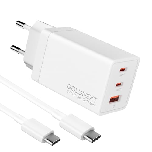 67W USB C Ladegerät GaN PD 65W Netzteil Super Fast Charger PPS Schnellladegerät mit 100W Schnellladekabel für MacBook/Air, iPhone 16 Max/15/14, iPad, Samsung S24/S23 Ultra/S22 67W USB C Ladegerät GaN PD 65W Netzteil Super Fast Charger PPS Schnellladegerät mit 100W Schnellladekabel für MacBook/Air, iPhone 16 Max/15/14, iPad, Samsung S24/S23 Ultra/S22 von GOLDNEXT