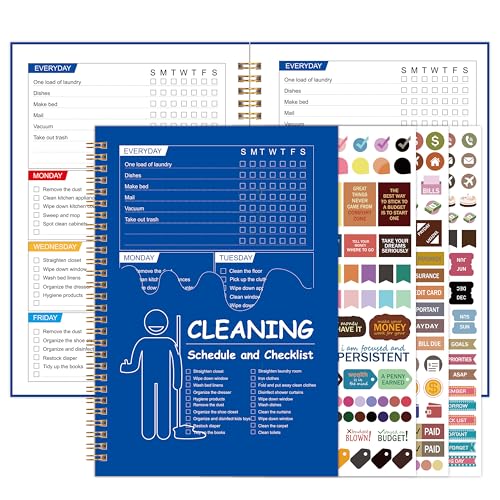 Farbige Reinigungszeitplan und Checkliste, undatiertes tägliches und wöchentliches Haushaltsreinigungs-Notizbuch, organisieren Sie Ihr Zuhause, um ordentlich und stressfrei zu bleiben Farbige Reinigungszeitplan und Checkliste, undatiertes tägliches und wöchentliches Haushaltsreinigungs-Notizbuch, organisieren Sie Ihr Zuhause, um ordentlich und stressfrei zu bleiben von GOLDPEI