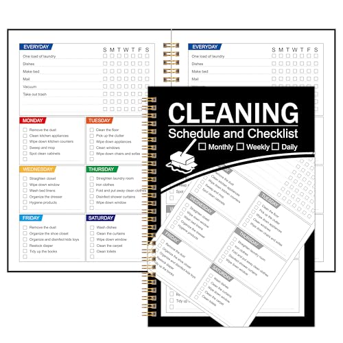 Farbige Reinigungszeitplan und Checkliste, undatiertes tägliches und wöchentliches Haushaltsreinigungs-Notizbuch, organisieren Sie Ihr Zuhause, um ordentlich und stressfrei zu bleiben Farbige Reinigungszeitplan und Checkliste, undatiertes tägliches und wöchentliches Haushaltsreinigungs-Notizbuch, organisieren Sie Ihr Zuhause, um ordentlich und stressfrei zu bleiben von GOLDPEI