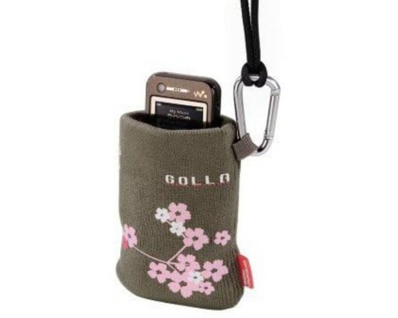 GOLLA Handyhülle Universal Tasche Pouch Etui Mobile Music Bag Braun, Schutz-Hülle Socke für klassisches Handy MP3 Audio-Player etc von GOLLA