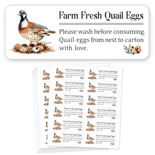 GOMAKERER 180 Stück Aufkleber Mit Der Aufschrift "Fresh Eggs" von Wachtelfarm 2.5x6.7cm Ungewaschene Eierkartonetiketten Selbstklebende PET Eierverpackungsaufkleber Für Kartonbehälter Bedarfsartikel GOMAKERER 180 Stück Aufkleber Mit Der Aufschrift "Fresh Eggs" von Wachtelfarm 2.5x6.7cm Ungewaschene Eierkartonetiketten Selbstklebende PET Eierverpackungsaufkleber Für Kartonbehälter Bedarfsartikel von GOMAKERER