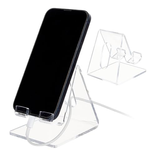 GOMAKERER 3 Stück Acryl Handyständer, Transparenter Tragbarer Telefonständer Handyhalter Rutschfester Desktop Smartphonehalter Für Den Schreibtisch Home Office GOMAKERER 3 Stück Acryl Handyständer, Transparenter Tragbarer Telefonständer Handyhalter Rutschfester Desktop Smartphonehalter Für Den Schreibtisch Home Office von GOMAKERER