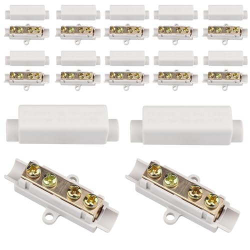 12 Stück Drahtverbinder, Drahtverbinder aus Messing mit Doppelschrauben, 1000 V 100 A Klemmenblock-Kit Stoßdraht-Klemmblock Geeignet für 2,5 Bis 16 mm² Draht für Deckenleuchten Schalter Amperemeterve 12 Stück Drahtverbinder, Drahtverbinder aus Messing mit Doppelschrauben, 1000 V 100 A Klemmenblock-Kit Stoßdraht-Klemmblock Geeignet für 2,5 Bis 16 mm² Draht für Deckenleuchten Schalter Amperemeterve von GOMETY