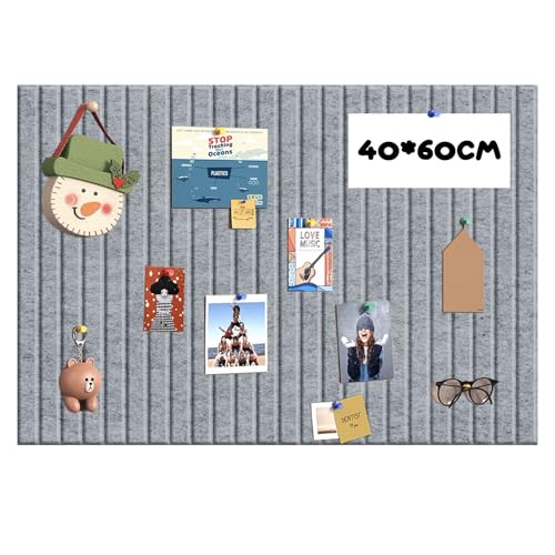 60 X 40cm Kleine Große Pinnwand, Filz Pinnwand Selbstklebend Mit 30 Pinnnadeln, 0,9cm Dick, Faltbare Fototafel Mit Selbstklebendem Klebeband, Sichttafel Für Wände in Der Schule, Zu Hause, Im Büro von GOMETY