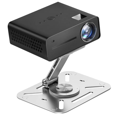 Projektor Halterung Desktop, 360° Drehbare Mini Beamer Ständer, Universal Beamer Wandhalterung mit 1/4 Zoll Schraubschnittstelle für Die Meisten Projektoren, Projektor Ständer für Räume Büro(Silber) von GOMETY