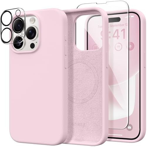 GONEZ für iPhone 15 Pro Max Hülle Silikon, kompatibel mit Magsafe, Kameraschutz + Displayschutz, weiches kratzfestes Mikrofaserfutter, stoßfeste Handyhülle aus flüssigem Silikon, Heißrosa GONEZ für iPhone 15 Pro Max Hülle Silikon, kompatibel mit Magsafe, Kameraschutz + Displayschutz, weiches kratzfestes Mikrofaserfutter, stoßfeste Handyhülle aus flüssigem Silikon, Heißrosa von GONEZ
