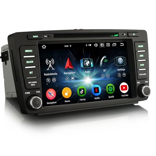 8-Kern 4GB RAM 64GB ROM 8 Zoll Android 14 Autoradio Bluetooth GPS Navi Für Skoda Octavia Superb Yeti Rapid Roomster Unterstützt CarPlay Android Auto DAB+ WiFi 4G DSP USB OBD2 CD Player IPS Bildschirm 8-Kern 4GB RAM 64GB ROM 8 Zoll Android 14 Autoradio Bluetooth GPS Navi Für Skoda Octavia Superb Yeti Rapid Roomster Unterstützt CarPlay Android Auto DAB+ WiFi 4G DSP USB OBD2 CD Player IPS Bildschirm von GONFEN