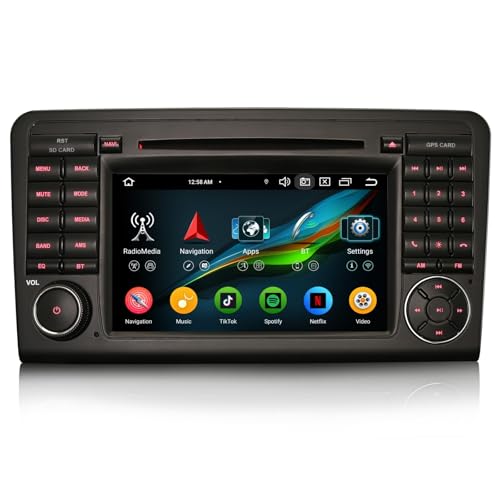 GONFEN 64GB ROM Android 12.0 DAB+ Autoradio Für Mercedes-BENZ M-Klasse W164 GL-Klasse X164 Kabellos CarPlay Android Auto GPS Navi DSP WiFi OBD2 TPMS DVR DVB-T2 A2DP mit Bluetooth 5.0 4GB RAM Acht-Kern von GONFEN