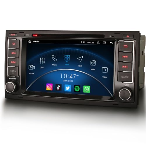 GONFEN 7 Zoll 8-Kern Android 13 Autoradio mit Bluetooth GPS für VW Touareg T5 Multivan mit Kabelloses Carplay Android Auto WiFi 4G DVD Radio RDS Touchscreen OBD2 DSP 4GB RAM+64GB ROM GONFEN 7 Zoll 8-Kern Android 13 Autoradio mit Bluetooth GPS für VW Touareg T5 Multivan mit Kabelloses Carplay Android Auto WiFi 4G DVD Radio RDS Touchscreen OBD2 DSP 4GB RAM+64GB ROM von GONFEN