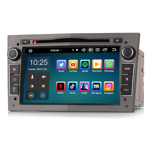 GONFEN 7 Zoll Acht-Kern 4GB+64GB Android 13 DAB+ Autoradio mit GPS Navi Für Opel Astra H Corsa D Signum Combo Vectra Vivaro Zafira Meriva Wireless CarPlay Android Auto WiFi USB DVD RDS Bluetooth A2DP von GONFEN