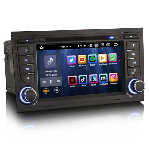 GONFEN 7 Zoll Acht-Kern Android 12 GPS Autoradio Für Audi A4 S4 RS4 8E 8F B9 B7 RNS-E SEAT EXEO mit Navigation DAB+ DSP WiFi 4G Bluetooth 5.0 Canbus SWC CarPlay Android AUTO 4GB RAM 64GB ROM OBD2 TPMS von GONFEN