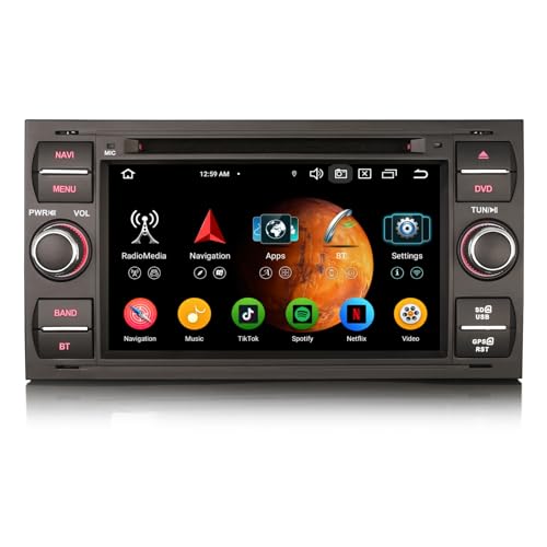 GONFEN 7 Zoll Android 13 DAB+ Autoradio Für Ford C-Max S-Max Focus Galaxy Kuga Connect Fiesta Transit GPS Navi CarPlay Android AUTO 8-Kern 4GB + 64GB DSP WiFi OBD2 DVB-T2 USB Bluetooth 5.0 DVR SWC DVD GONFEN 7 Zoll Android 13 DAB+ Autoradio Für Ford C-Max S-Max Focus Galaxy Kuga Connect Fiesta Transit GPS Navi CarPlay Android AUTO 8-Kern 4GB + 64GB DSP WiFi OBD2 DVB-T2 USB Bluetooth 5.0 DVR SWC DVD von GONFEN