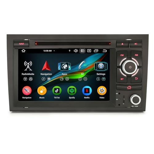 GONFEN 7 Zoll Android 14 8-Kern 4GB+64GB Autoradio für Audi A4 S4 RS4 8E 8F B9 B7 RNS-E Seat Exeo mit Bluetooth 5.0 Kabelloses Carplay Android Auto DAB+ GPS Navi RDS WiFi LTE Touchscreen DVD FM DSP GONFEN 7 Zoll Android 14 8-Kern 4GB+64GB Autoradio für Audi A4 S4 RS4 8E 8F B9 B7 RNS-E Seat Exeo mit Bluetooth 5.0 Kabelloses Carplay Android Auto DAB+ GPS Navi RDS WiFi LTE Touchscreen DVD FM DSP von GONFEN