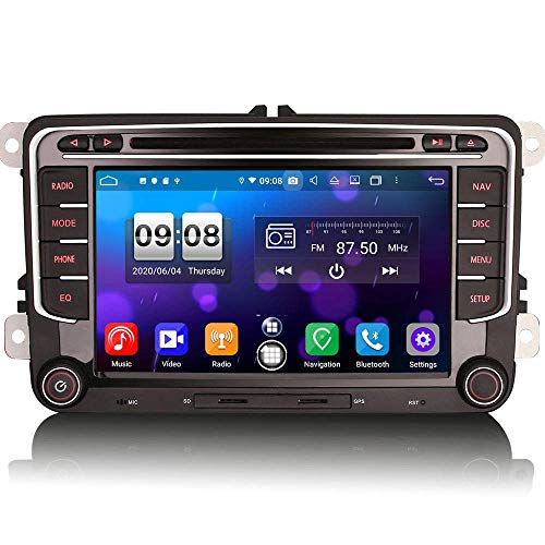 GONFEN 8-Kern 4GB+64GB Android 11 Autoradio Für VW Passat Golf 5 Golf 6 Touran Tiguan T5 Polo Sharan Caddy Jetta Seat Skoda Mit GPS Navi Carplay Android Auto Bluetooth DVD 4G WiFi DAB+ von GONFEN