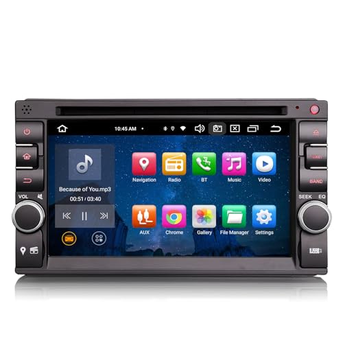 GONFEN 8-Kern Android 14 Doppel Din Autoradio mit IPS-Bildschirm 2 Din GPS Navi Unterstützung Kabelloses Carplay Android Auto Bluetooth DVD WiFi 4G DAB+ Radio RDS 4GB RAM+64GB ROM von GONFEN