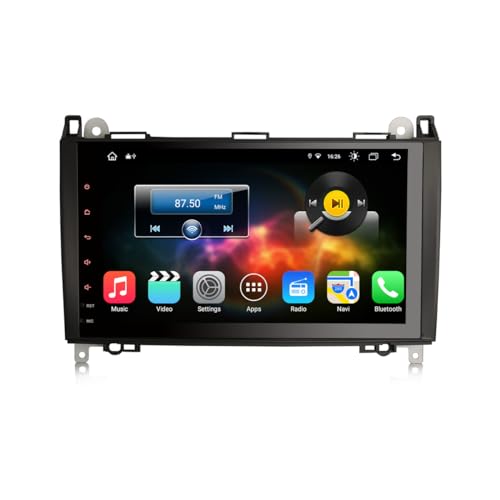 GONFEN 9 Zoll 8-Core Android 12 Autoradio GPS Navi für Mercedes Benz A/B Klasse W169 W245 Sprinter Viano Vito VW Crafter mit Kabelloses Carplay Android Auto Bluetooth WiFi DAB+ DSP 4GB RAM+64GB ROM von GONFEN