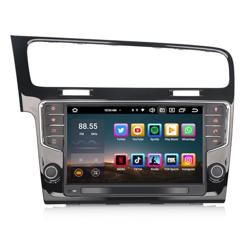 GONFEN 9 Zoll Bildschirm Acht-Kern Android 12 GPS DAB+ Autoradio Für VW Golf MK7 VII/7 mit Navi Unterstützt CarPlay Android Auto 4GB RAM 64GB ROM Bluetooth 5.0 DSP WiFi Canbus SWC OBD2 DVB-T2 USB DVR von GONFEN