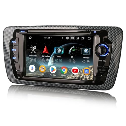 GONFEN Acht-Kern 7 Zoll Touchscreen Android 14.0 DAB+ Autoradio Für SEAT IBIZA (2009-2013) mit GPS Navigation Wireless CarPlay Android AUTO 4GB RAM + 64GB ROM DSP WiFi Bluetooth 5.0 SWC SD OBD2 DVB-T2 von GONFEN