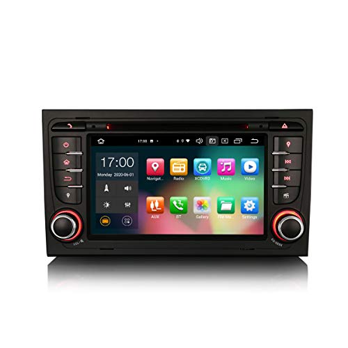 GONFEN Acht-Kern Android 11.0 Autoradio CarPlay Android Auto DSP WiFi 4G OBD2 TPMS DVB-T2 USB DVR Bluetooth A2DP 4GB RAM + 64GB ROM DAB+ Navigation GPS Für Audi A4 S4 RS4 8E 8F B9 B7 RNS-E SEAT EXEO von GONFEN