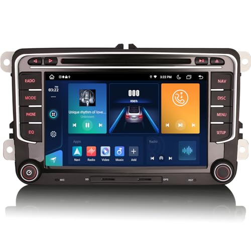 GONFEN Acht-Kern Android 13 DAB+ Autoradio 64GB Für VW Passat CC Golf 5/6 Caddy Jetta Sharan Touran Tiguan SEAT Skoda mit Navi GPS Unterstützt Apple CarPlay Android AUTO WiFi DSP SWC Bluetooth DVD RDS von GONFEN