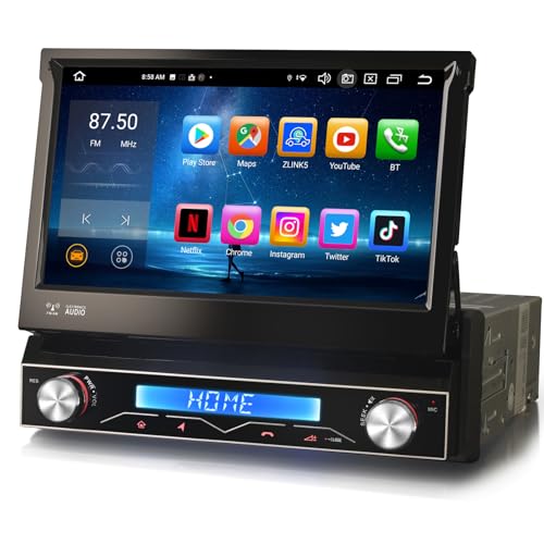 GONFEN Acht-Kern Universal 1 DIN Autoradio Navigation 7 Zoll IPS Bildschirm Android 12 CarPlay 4GB RAM 64GB ROM DAB+ SWC USB DSP Android AUTO WiFi 4G OBD2 TPMS DVB-T2 USB mit Bluetooth 5.0 A2DP DVR FM von GONFEN