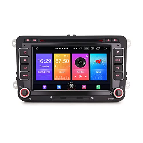 GONFEN Android 11 Autoradio Für VW Passat Golf 5 Golf 6 Touran Tiguan Polo Sharan Caddy Seat Skoda Mit GPS Android Auto Kabelloses Carplay DSP Bluetooth Navi DVD 4G WiFi DAB+ OBD2 32GB ROM von GONFEN