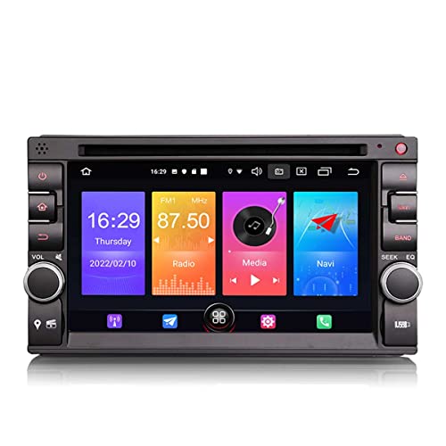 GONFEN Android 11 Autoradio Universal Doppel Din 2Din Navi Mit GPS Android Auto Kabelloses Carplay Bluetooth DSP DVD WiFi 4G DAB+ OBD 32GB ROM von GONFEN