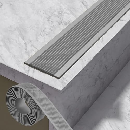Treppenkantenprofile, Anti-Rutsch-Streifen für Treppen, Treppenkantenschutz, Vinyl-Gummi-Treppenkantenprofile, Anti-Rutsch-Streifen für Treppenkanten-Gray||10cmxL4m Treppenkantenprofile, Anti-Rutsch-Streifen für Treppen, Treppenkantenschutz, Vinyl-Gummi-Treppenkantenprofile, Anti-Rutsch-Streifen für Treppenkanten-Gray||10cmxL4m von GONGCAO
