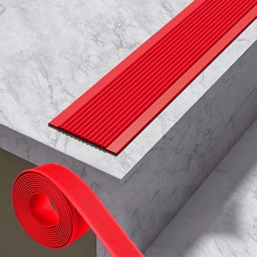 Treppenkantenprofile, Anti-Rutsch-Streifen für Treppen, Treppenkantenschutz, Vinyl-Gummi-Treppenkantenprofile, Anti-Rutsch-Streifen für Treppenkanten-Red||10cmxL5m Treppenkantenprofile, Anti-Rutsch-Streifen für Treppen, Treppenkantenschutz, Vinyl-Gummi-Treppenkantenprofile, Anti-Rutsch-Streifen für Treppenkanten-Red||10cmxL5m von GONGCAO