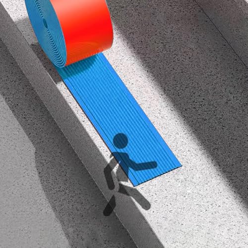 Treppenkantenschutz, Anti-Rutsch-Streifen für Treppen, Vinyl-Treppenkantenschutz, Vinyl-Treppenkantenschutz, selbstklebende Treppenstufenkantenverkleidung aus PVC-Blue||T3cmxL6m Treppenkantenschutz, Anti-Rutsch-Streifen für Treppen, Vinyl-Treppenkantenschutz, Vinyl-Treppenkantenschutz, selbstklebende Treppenstufenkantenverkleidung aus PVC-Blue||T3cmxL6m von GONGCAO