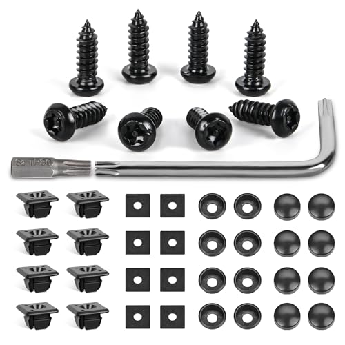 GOOACC 8 Sets Anti-Diebstahl-Kennzeichenschrauben-Set aus Edelstahl mit rostfreien Edelstahl-Montagematerialien und Nylon-Befestigungsmuttern zur Sicherung von Kennzeichenrahmen an Autos, LKWs, SUVs GOOACC 8 Sets Anti-Diebstahl-Kennzeichenschrauben-Set aus Edelstahl mit rostfreien Edelstahl-Montagematerialien und Nylon-Befestigungsmuttern zur Sicherung von Kennzeichenrahmen an Autos, LKWs, SUVs von GOOACC
