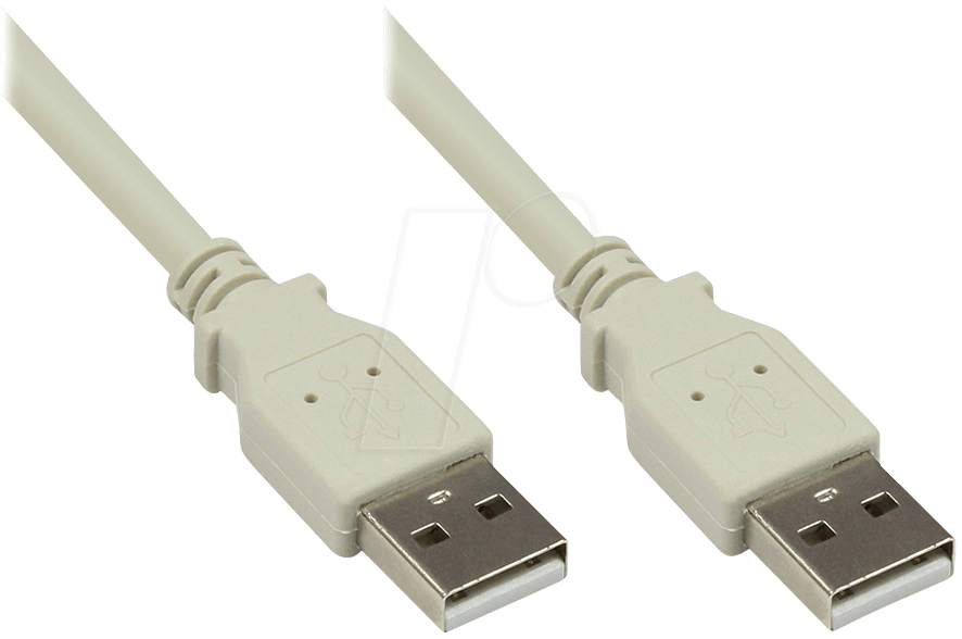 GC 2212-AA1 - USB 2.0 Kabel, A Stecker auf A Stecker, grau, 1 m von GOOD CONNECTIONS