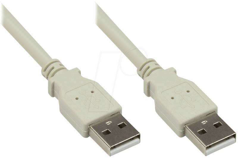 GC 2212-AA1 - USB 2.0 Kabel, A Stecker auf A Stecker, grau, 1 m von GOOD CONNECTIONS