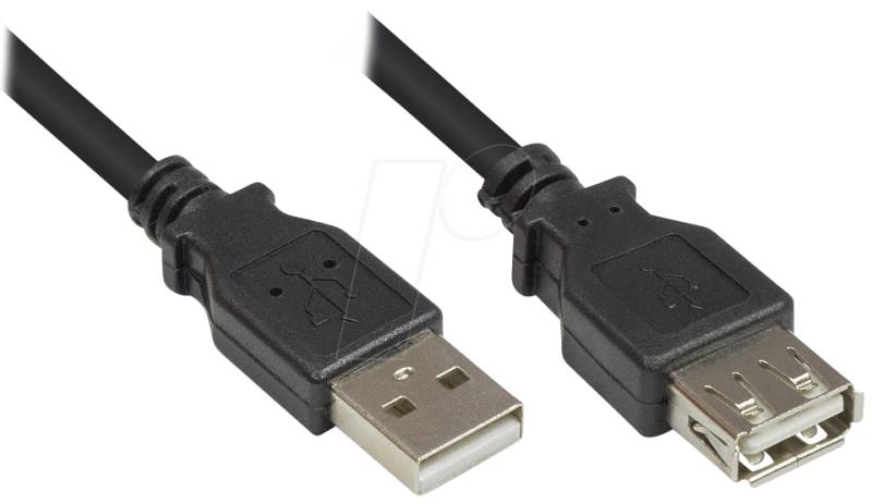 GC 2511-OF03S - USB 2.0 Kabel, A Stecker auf A Buchse, 0,3 m von GOOD CONNECTIONS