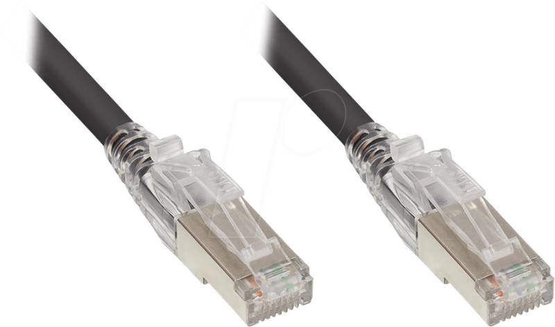 GC 8060-HV075S - Patchkabel mit Verriegelung Cat.6A, schwarz, 7,5 m von GOOD CONNECTIONS