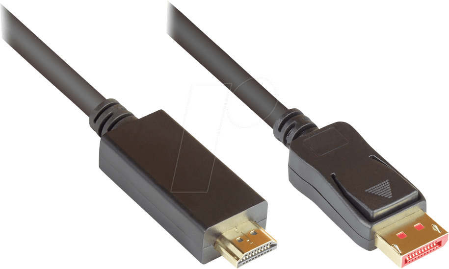 GC DP14-HDMI10 - DisplayPort 1.4 auf HDMI 2.0 A Stecker, 10 m, schwarz von GOOD CONNECTIONS