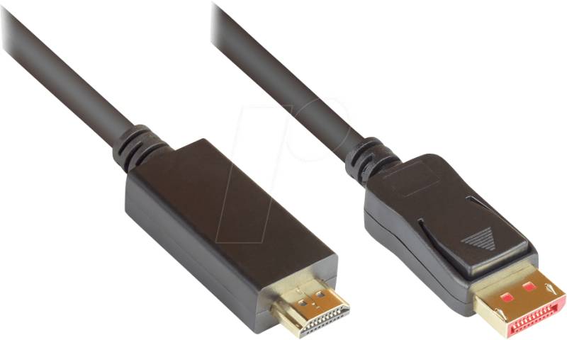 GC DP14-HDMI5 - DisplayPort 1.4 auf HDMI 2.0 A Stecker, 5 m, schwarz von GOOD CONNECTIONS