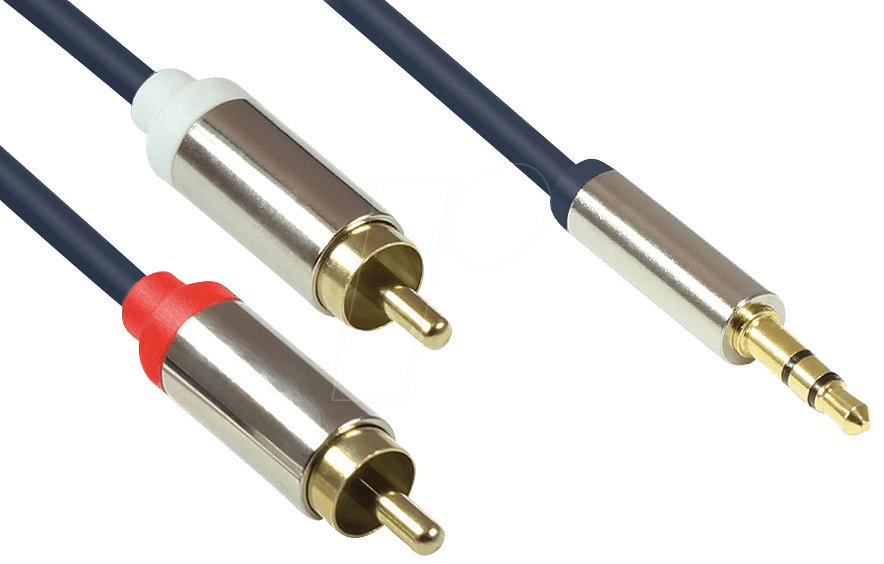 GC M0056 - Audio Kabel, 3,5 mm Klinkenstecker auf 2x Cinch, 0,5 m von GOOD CONNECTIONS