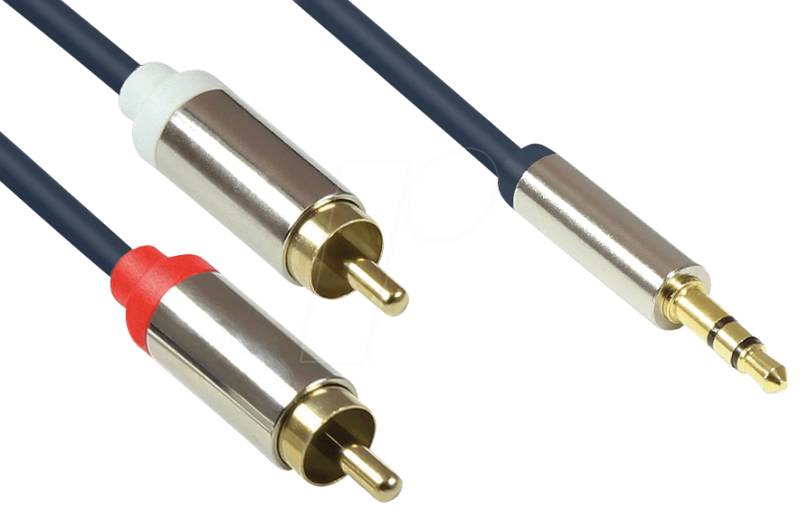 GC M0056 - Audio Kabel, 3,5 mm Klinkenstecker auf 2x Cinch, 0,5 m von GOOD CONNECTIONS