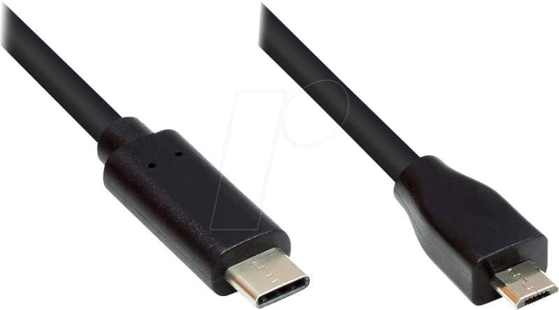 GC M0122 - USB 2.0 Kabel, C-Stecker < micro B-Stecker, CU, schwarz, 1 m von GOOD CONNECTIONS