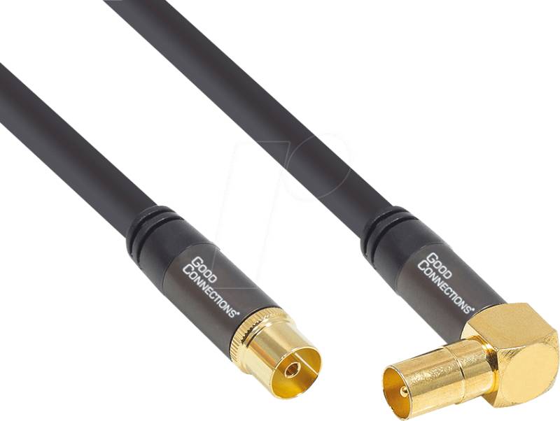 GC M2071 - Antennenkabel SmartFLEX IEC Stecker gewinkelt  Buchse 1m von GOOD CONNECTIONS
