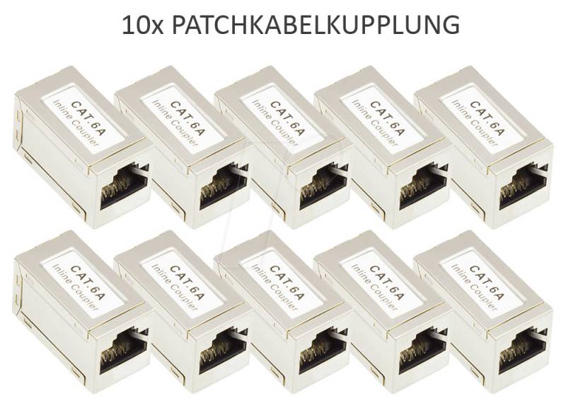 GC MOD8-VM6A-10 - Patchkabelkupplung Cat. 6A, RJ45, vollgeschirmt, 10er Set von GOOD CONNECTIONS