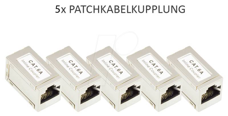 GC MOD8-VM6A-5 - Patchkabelkupplung Cat. 6A, RJ45, vollgeschirmt, 5er Set von GOOD CONNECTIONS